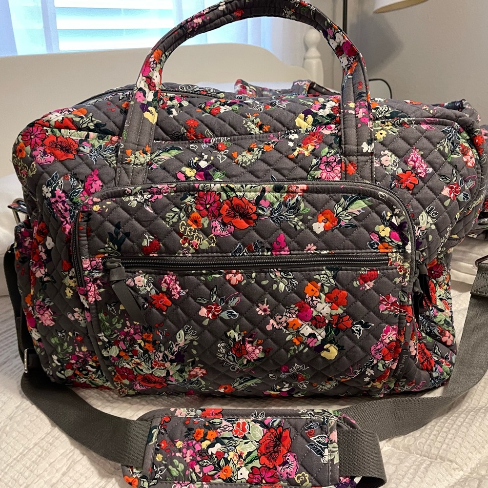 Vera Bradley weekender Travel Bag. Hope Blooms pattern